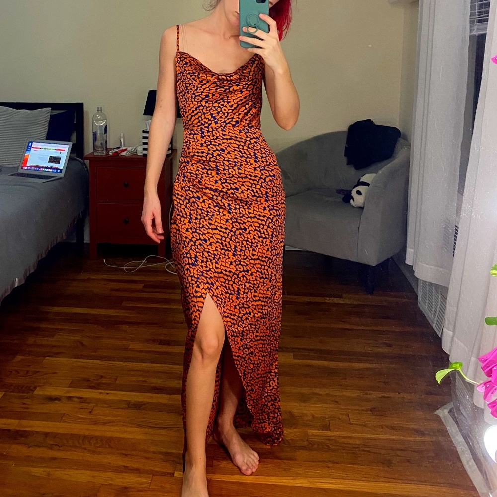 Nasty Gal maxi silky dress